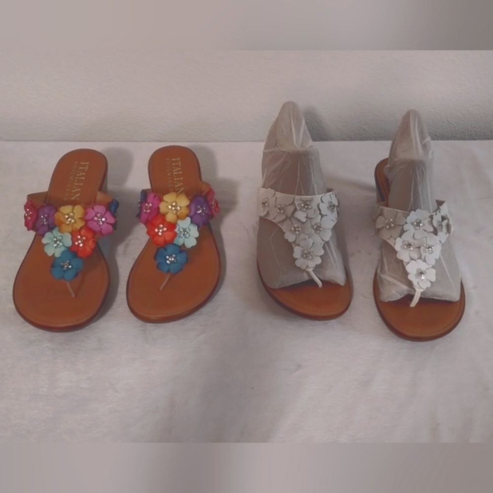 2 pair of sandals, By italian Shoemaker Women’s